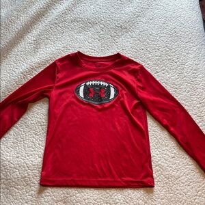 Under Armour Kids Red Long Sleeve Shirt size 7